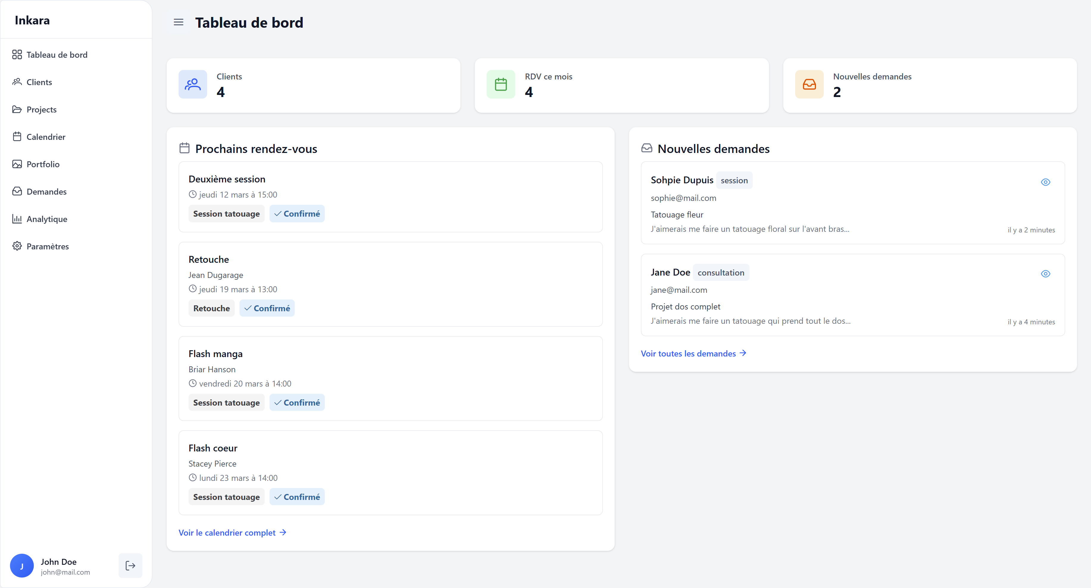 screenshot dashboard